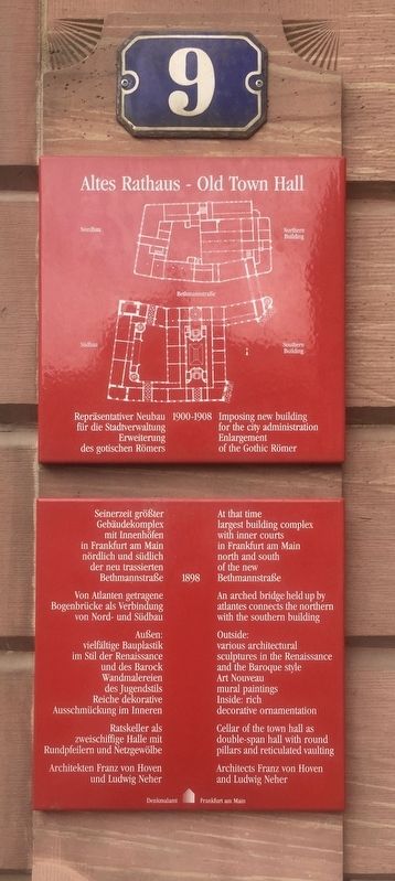 Altes Rathaus - Old Town Hall Marker image. Click for full size.