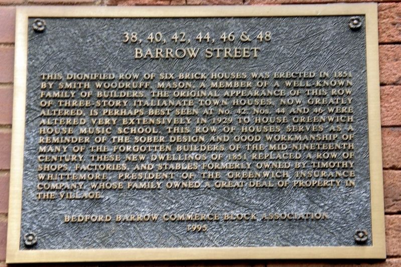 30, 40, 42, 44, 46 & 48 Barrow Street Marker image. Click for full size.