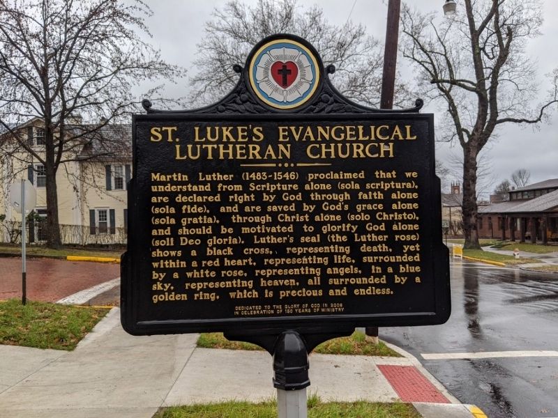 St. Luke's Evangelical Lutheran Church Marker image. Click for full size.