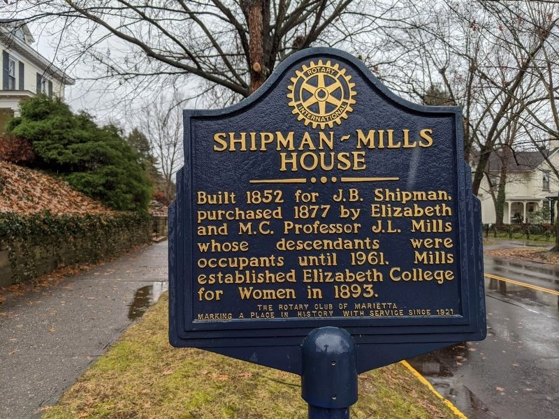 Shipman-Mills House Marker image. Click for full size.