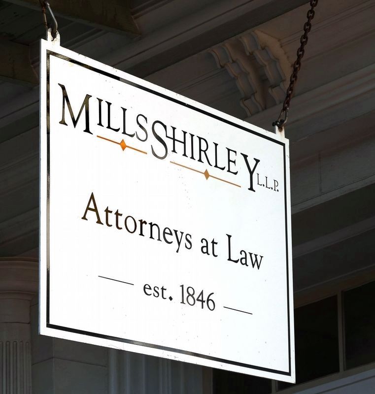 A nearby sign for the W.P. Ballinger Law Firm's descendants image. Click for full size.