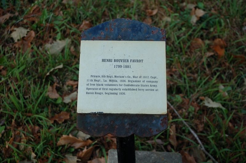 Henri Bouvier Favrot Marker image. Click for full size.