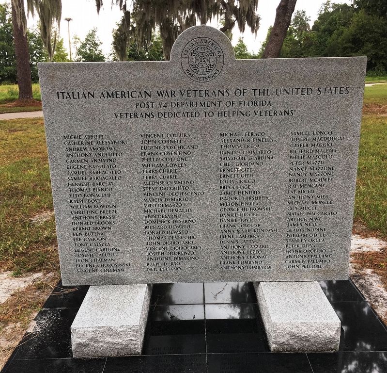 Italian American War Veterans Of The United States Marker image. Click for full size.