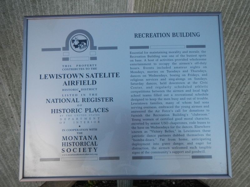 Recreation Building Marker image. Click for full size.