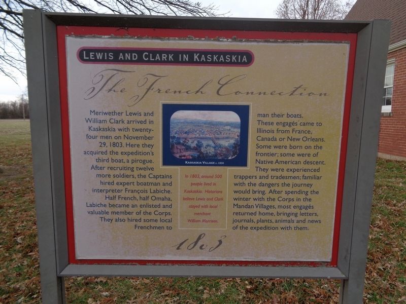 Lewis and Clark in Kaskaskia Marker image. Click for full size.