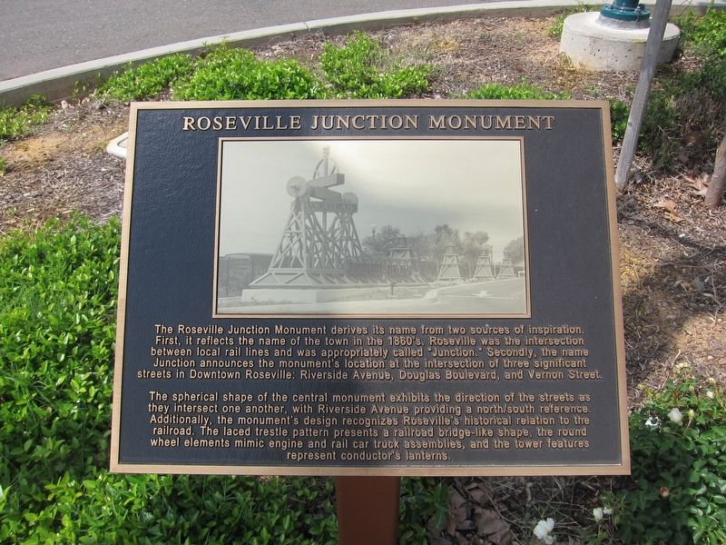 Roseville Junction Monument image. Click for full size.