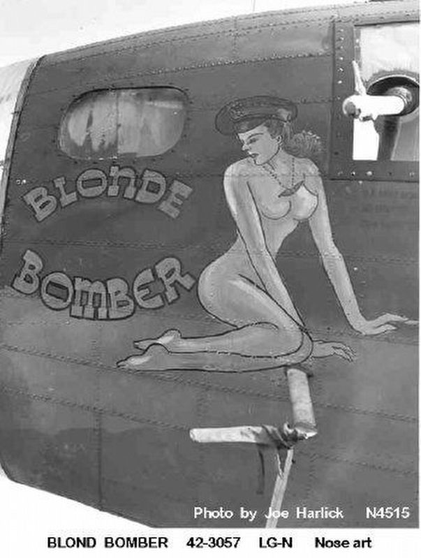 <i>Blonde Bomber</i> Nose Art image. Click for full size.