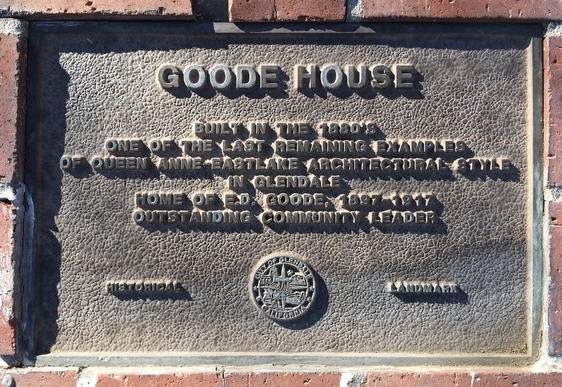 Goode House Marker image. Click for full size.