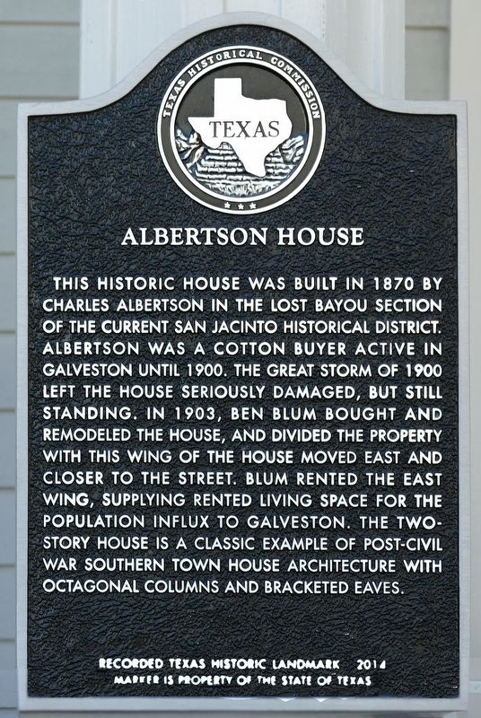 Albertson Home Marker image. Click for full size.