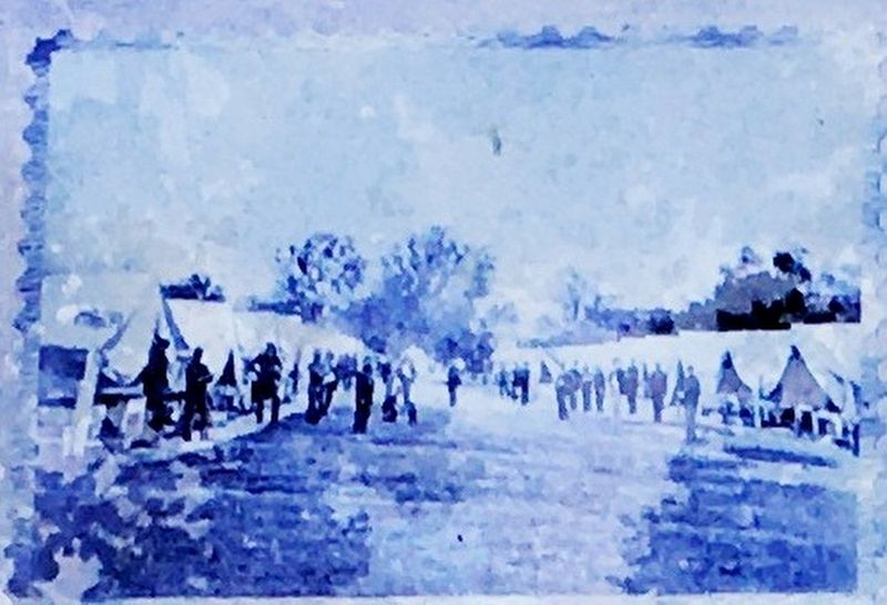 Photo Insert Left - Union encampment in Jacksonville image. Click for full size.