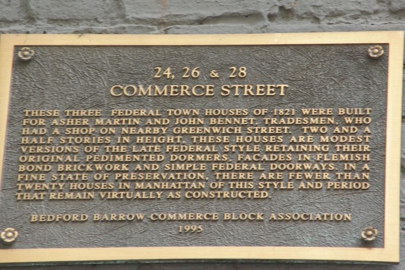 24, 26 & 28 Commerce Street Marker image. Click for full size.