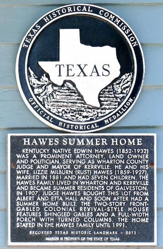 Hawes Summer Home Marker image. Click for full size.