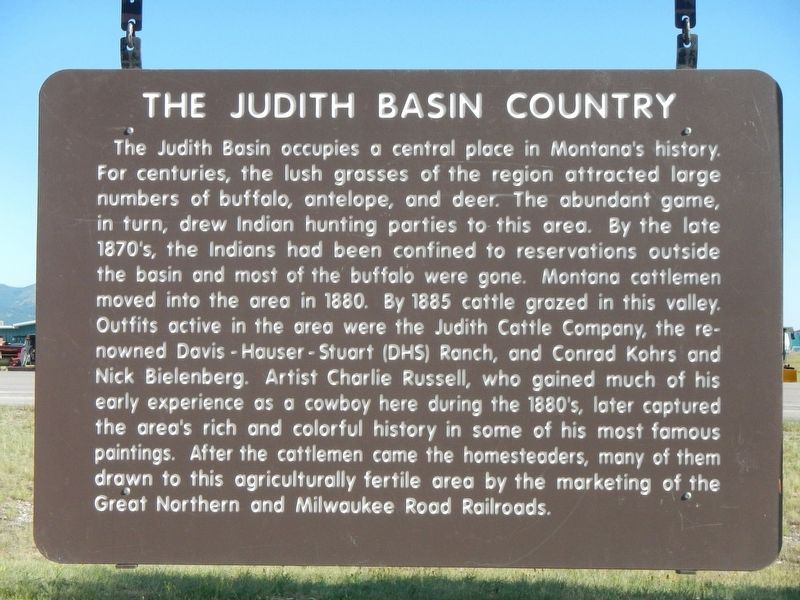 The Judith Basin Country Marker image. Click for full size.