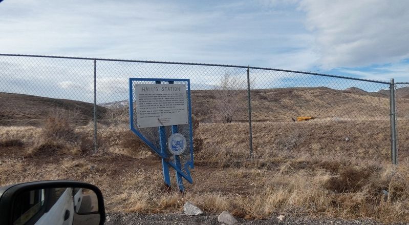 Hall's Station Marker image. Click for full size.