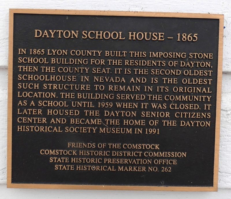 Dayton's School House - 1865 Marker image. Click for full size.