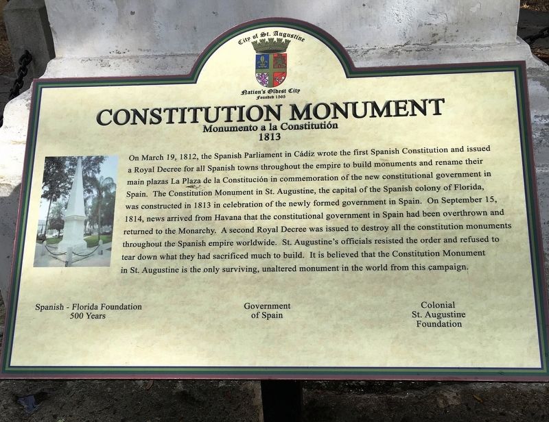 Constitution Monument Marker image. Click for full size.