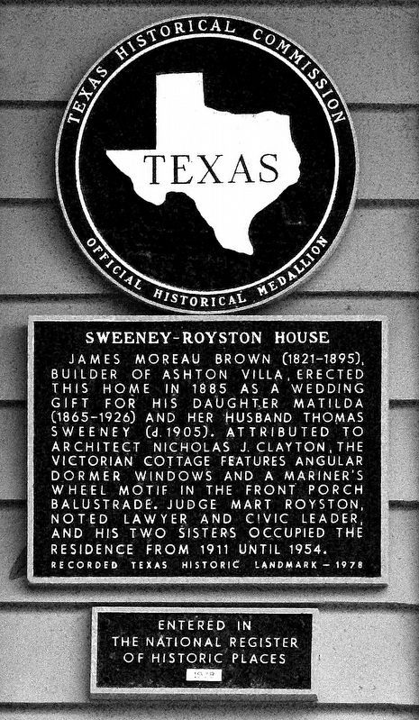 Sweeney-Royston House Marker image. Click for full size.