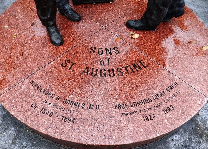 Sons of St. Augustine Sculpture Inscription image. Click for full size.