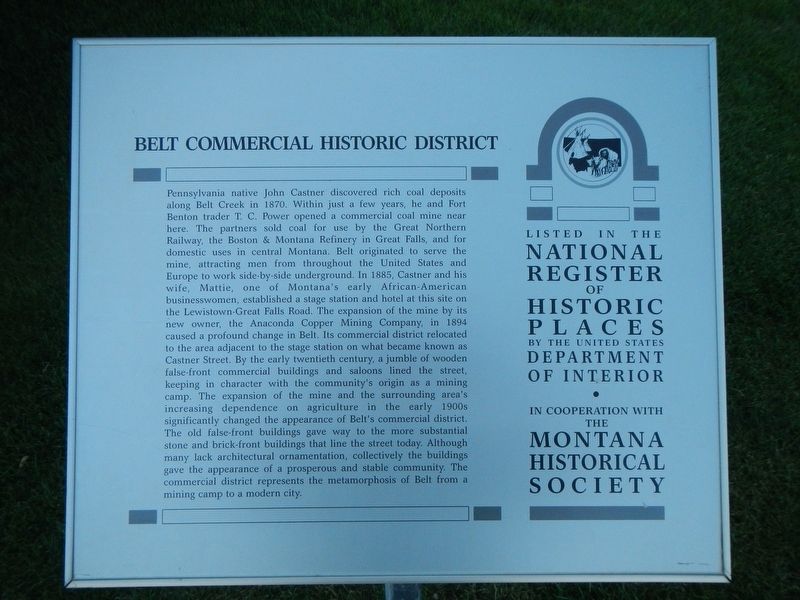 Belt Commercial Historic District Marker image. Click for full size.