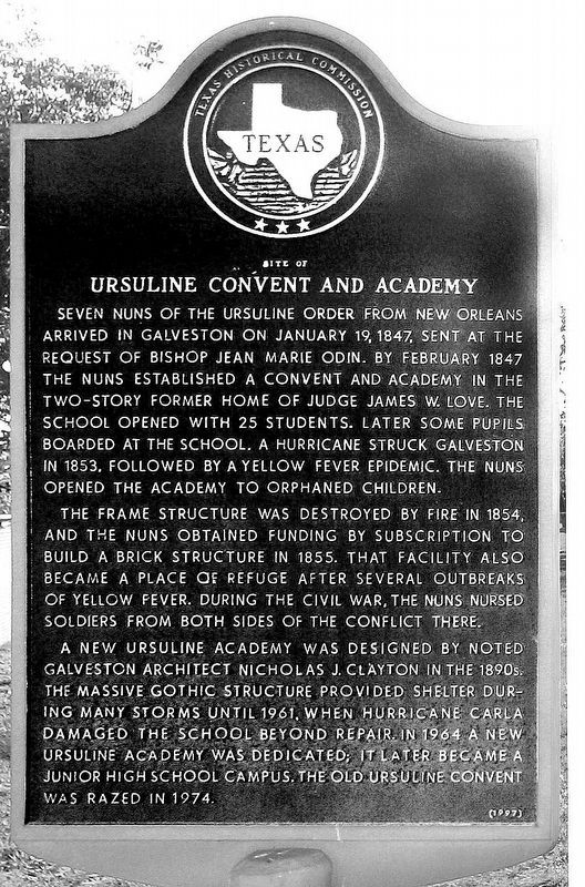 Site of Ursuline Convent and Academy Marker image. Click for full size.