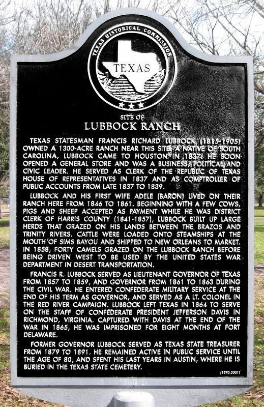 Site of Lubbock Ranch Marker image. Click for full size.