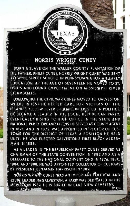 Norris Wright Cuney Marker image. Click for full size.