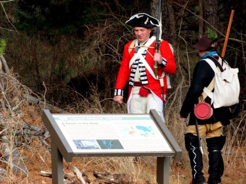 Rev War Soldiers at the Marker image. Click for full size.