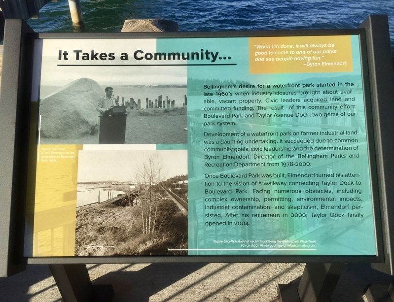 It Takes A Community Marker image. Click for full size.