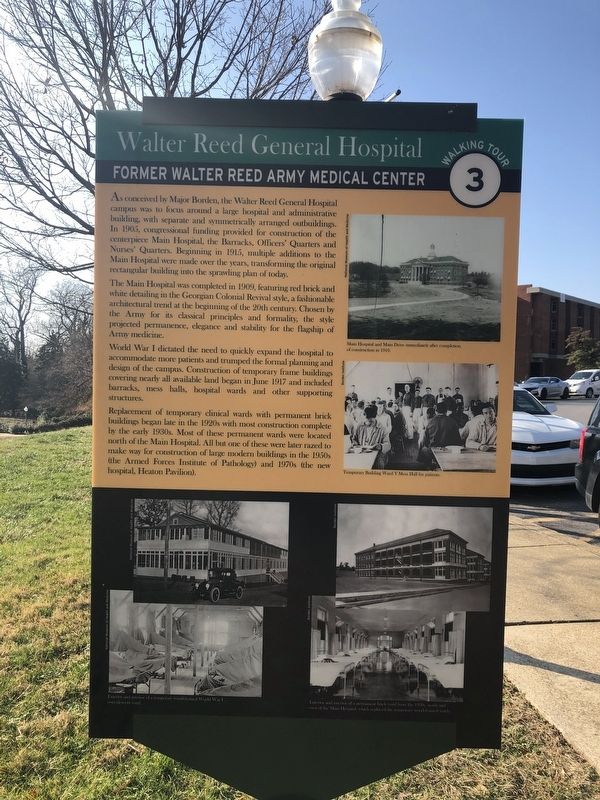 Walter Reed General Hospital Marker image. Click for full size.