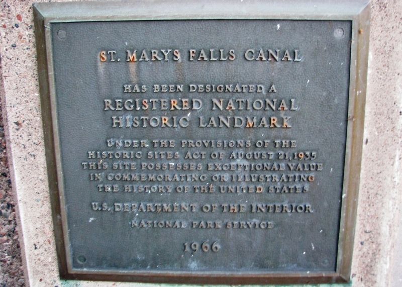 St. Marys Falls Canal Marker image. Click for full size.