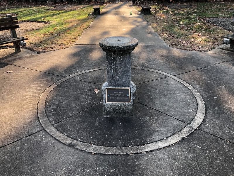 Dedication plaque in the Rose Garden area image. Click for full size.