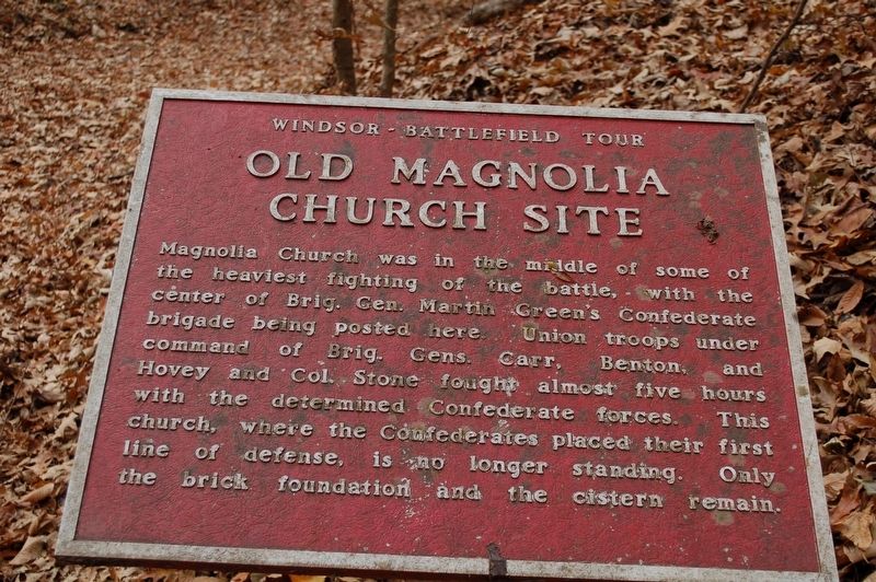 Old Magnolia Church Site Marker image. Click for full size.