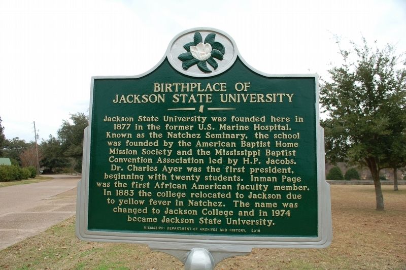 Birthplace of Jackson State University Marker image. Click for full size.