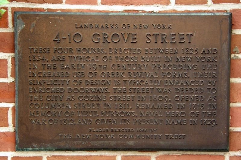 4-10 Grove Street Marker image. Click for full size.