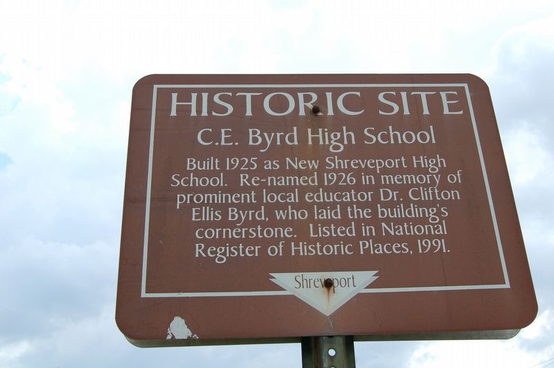 C.E. Byrd High School Marker image. Click for full size.