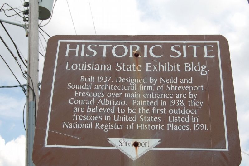 Louisiana State Exhibit Bldg. Marker image. Click for full size.