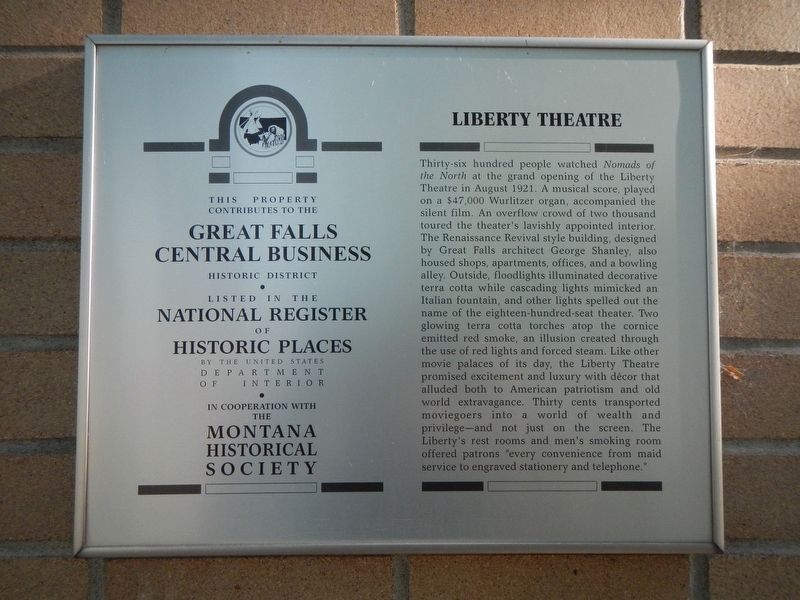 Liberty Theatre Marker image. Click for full size.