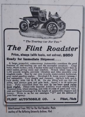 Flint Automobile Company: Starting with A. B. C. Marker - lower left image image. Click for full size.