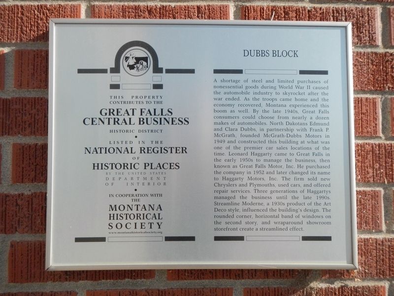 Dubbs Block Marker image. Click for full size.