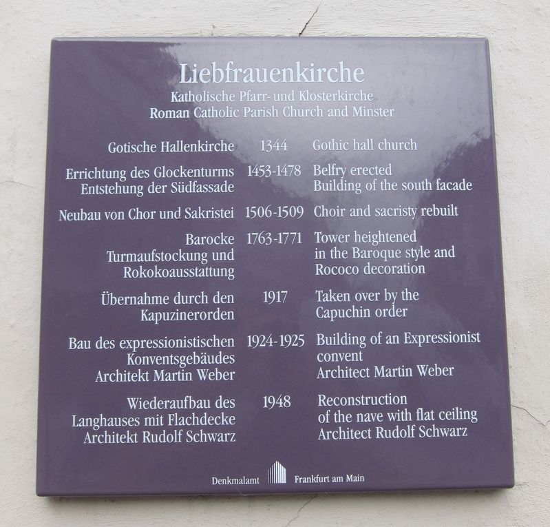 Liebrauenkirche / Church of Our Lady Marker image. Click for full size.