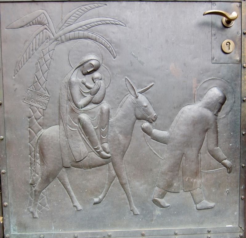 Liebrauenkirche / Church of Our Lady - detail of relief on door image. Click for full size.