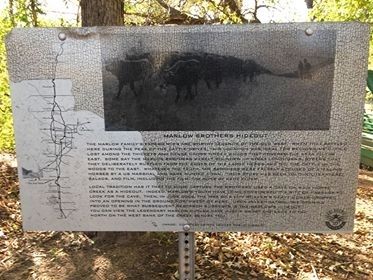 Marlow Brothers Hideout Marker image. Click for full size.