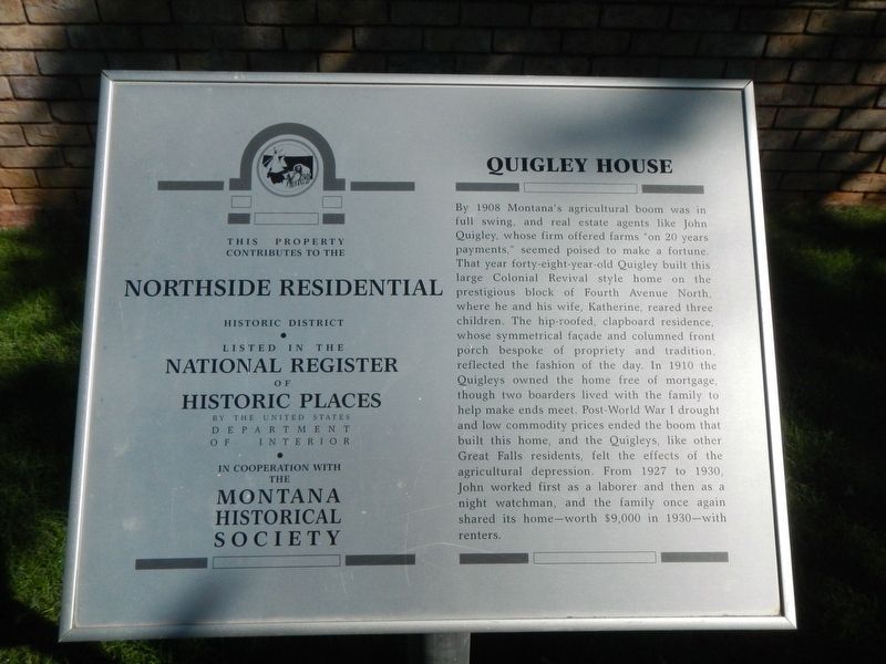 Quigley House Marker image. Click for full size.