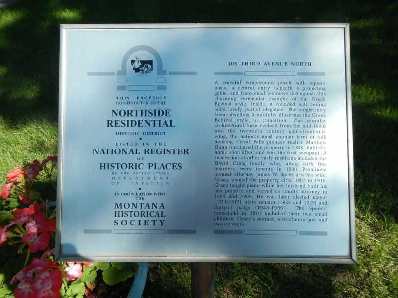 305 Third Avenue North Marker image. Click for full size.
