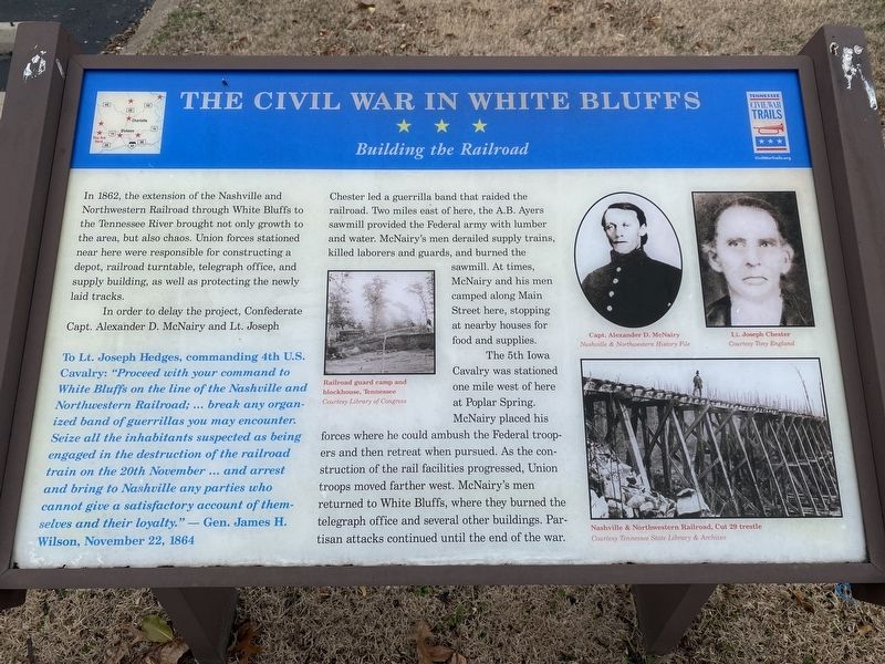 The Civil War in White Bluffs Marker image. Click for full size.