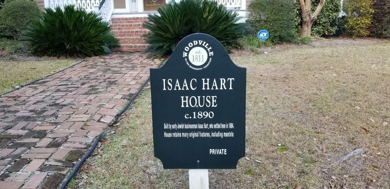 Isaac Hart House Marker image. Click for full size.