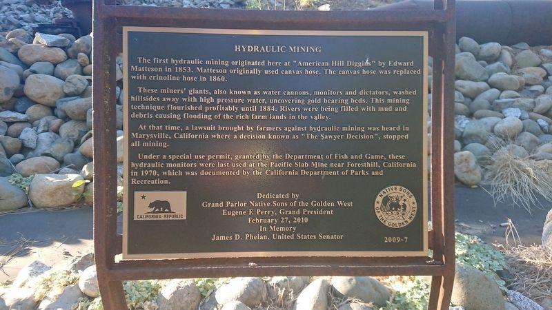 Hydraulic Mining Marker image. Click for full size.