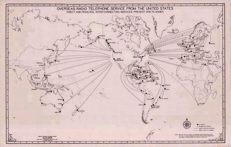 AT&T Radio-Telephone Network, 1946 image. Click for full size.