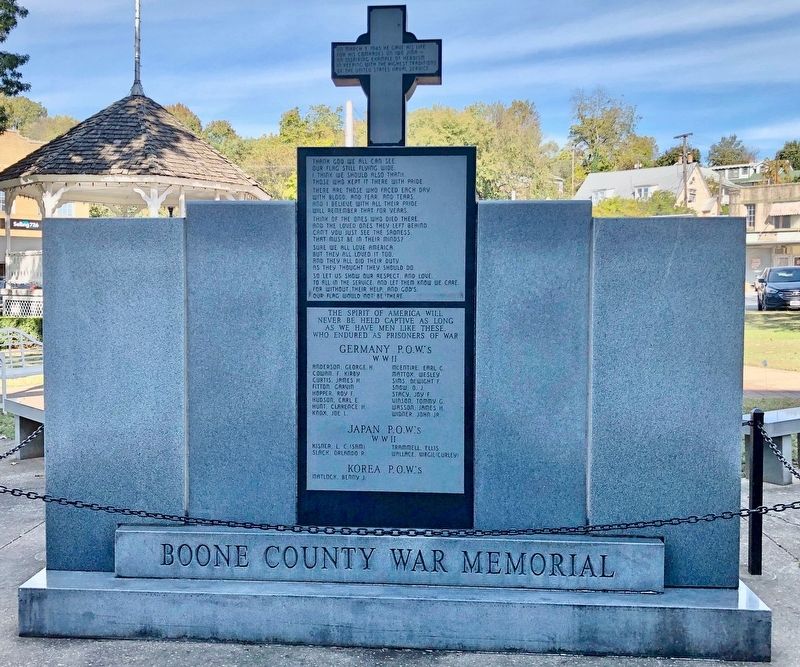 Boone County War Memorial (reverse) image. Click for full size.