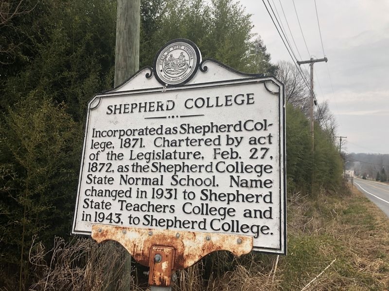 Shepherd College Marker image. Click for full size.